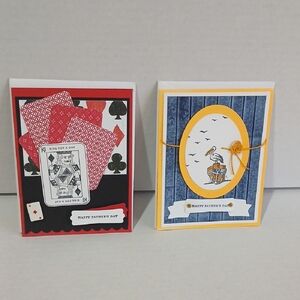 Handcrafted Fathers Day Colorful Blank Card qty2 NWT NIP